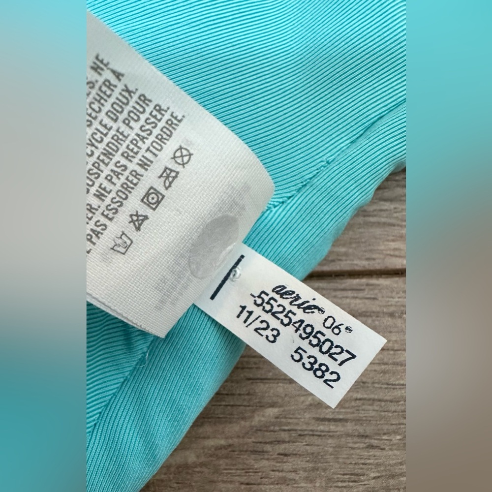 Aerie Shimmery Crinkle One Piece Swimsuit | Cheeky Scoop Back | S | NWOT - Picture 14 of 14